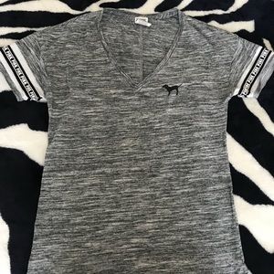 Pink Victoria’s Secret Marl Grey V neck shirt